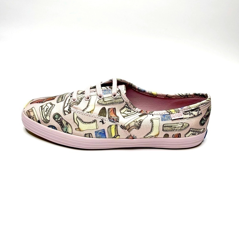 𝅺NEW Keds X CJW Collab Lilac Shoe Print Champion Sneakers US 7